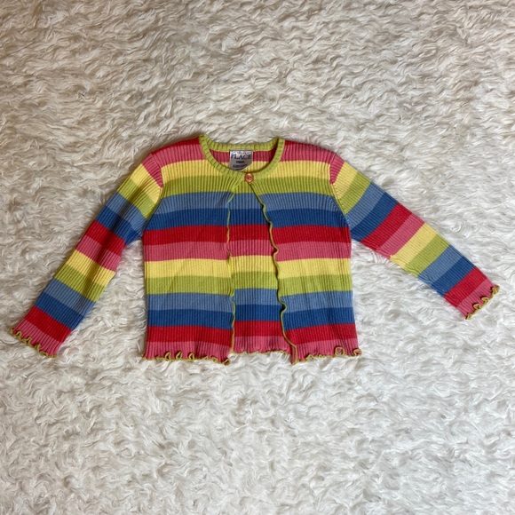 The Children’s Place Rainbow Ruffle Cardigan - Picture 2 of 8
